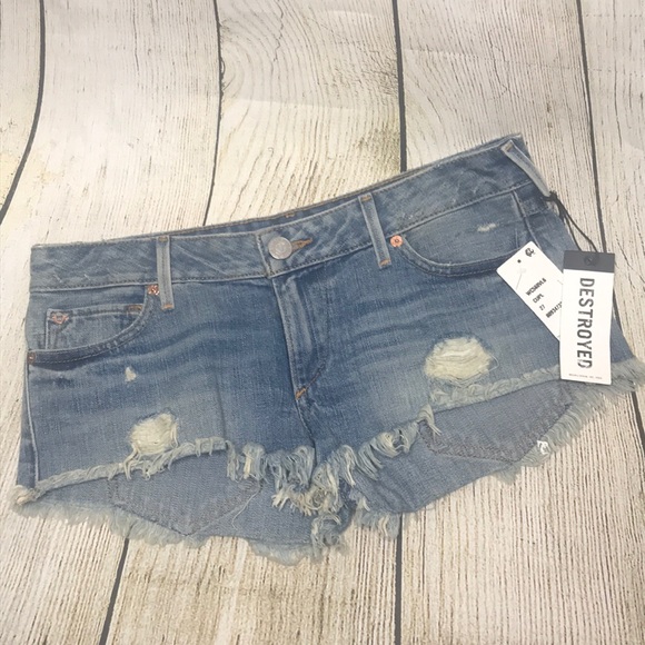 True Religion Pants - True Religion Joey Cut Off Destroyed Denim Shorts